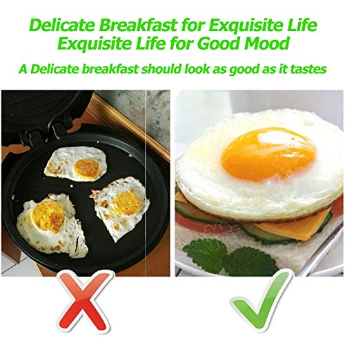 Professional Egg Rings Set with Anti-scald Handle, Round Egg Cooker Rings For Cooking - Stainless Steel Non Stick Mold Shaper Circles For Fried Egg McMuffin Sandwiches - Egg Maker Molds (2)