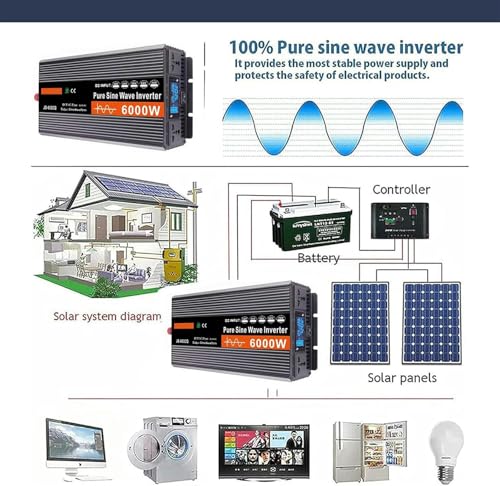 Onduleur de puissance 6000W pour camping-car et voyage en famille