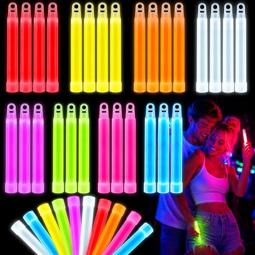 54Pcs Glow Sticks - 4 inch Glow In the Dark Sticks Halloween Party Favors, Waterproof Glow Sticks Lights Bulk Party Pack for Kids with 10 Hours Duration, Party Favors Light Stick for Halloween Party