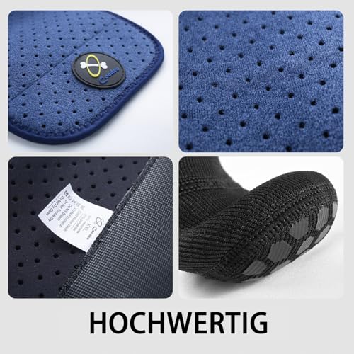 COODEO Hundesocken gegen Pfotenlecken | Wasserfeste Pfotenschutzstiefel mit rutschfesten Sohlen zur Wundheilung & Hautschutz (Blau, M)