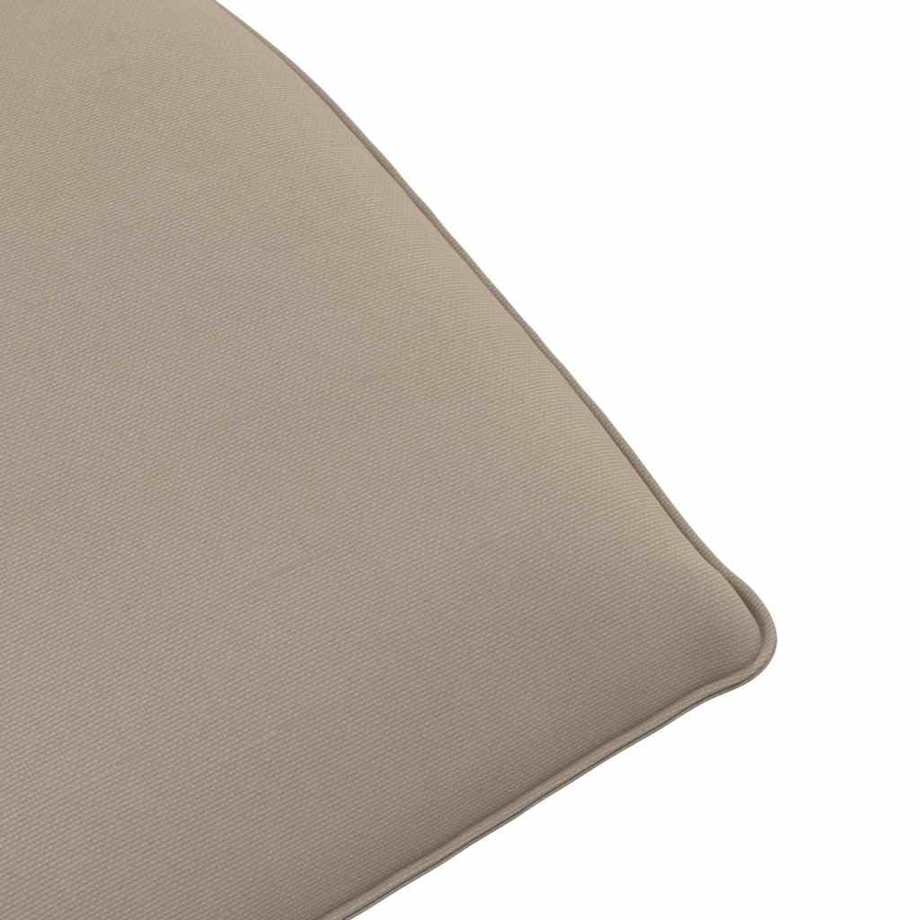 Składany leżak ogrodowy Taupe 175x54x8,5 cm Oxford Fabric wodoodporny z regulacją oparcia 5 poziomów na plażę i do domu