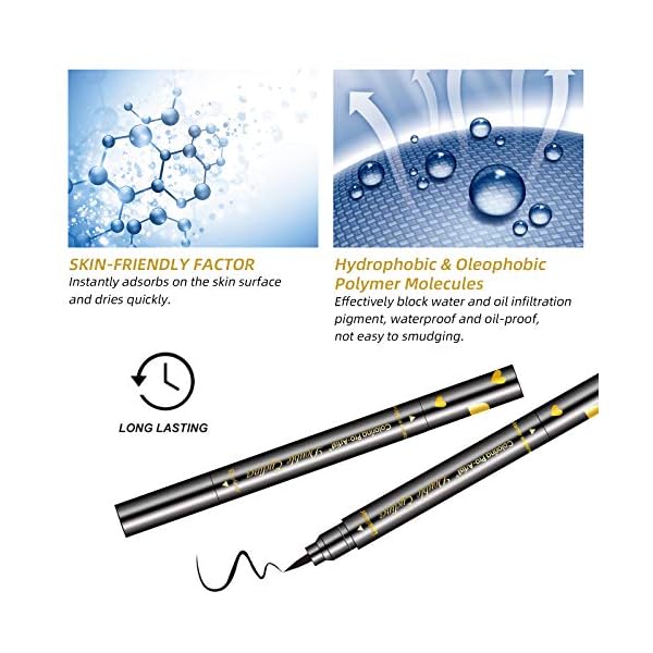 LOKFAR-6-Pcs-Double-headed-Liquid-Eyeliner-Stamp-Pen-Set-Eye-Liners-for-Women-Waterproof-Eyeliner-Pencil-Black-Eye-liner-Stencils-Long-Lasting-Tattoo-Makeup-Triangle-Star-Moon-Heart-Flower-Smiley LOKFAR 6 Pcs Double-Side Liquid Eyeliner Stamp Pen Set, Eye Liners for Women Waterproof Eyeliner Pencil Black Eye-liner Stencils Long-Lasting Tattoo Makeup-Triangle,Star,Moon,Heart,Flower,Smiley