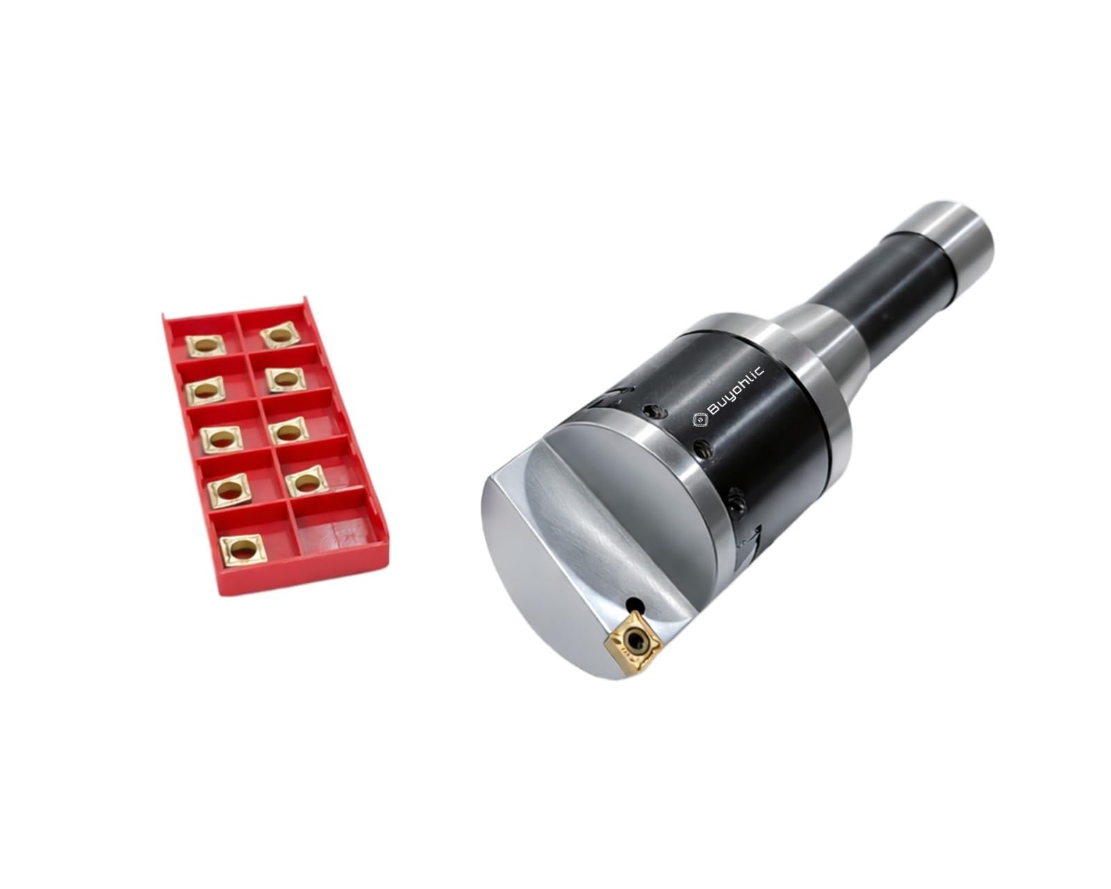 Tête d'alésage indexable de 50 mm Buyohlic 1 div 0,02 mm R8 M12 x 1,75 avec inserts