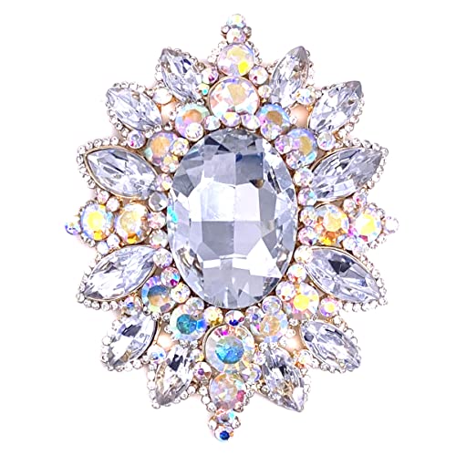 Broche en cristal autrichien vintage fleur LAXPICOL cadeau idéal femme