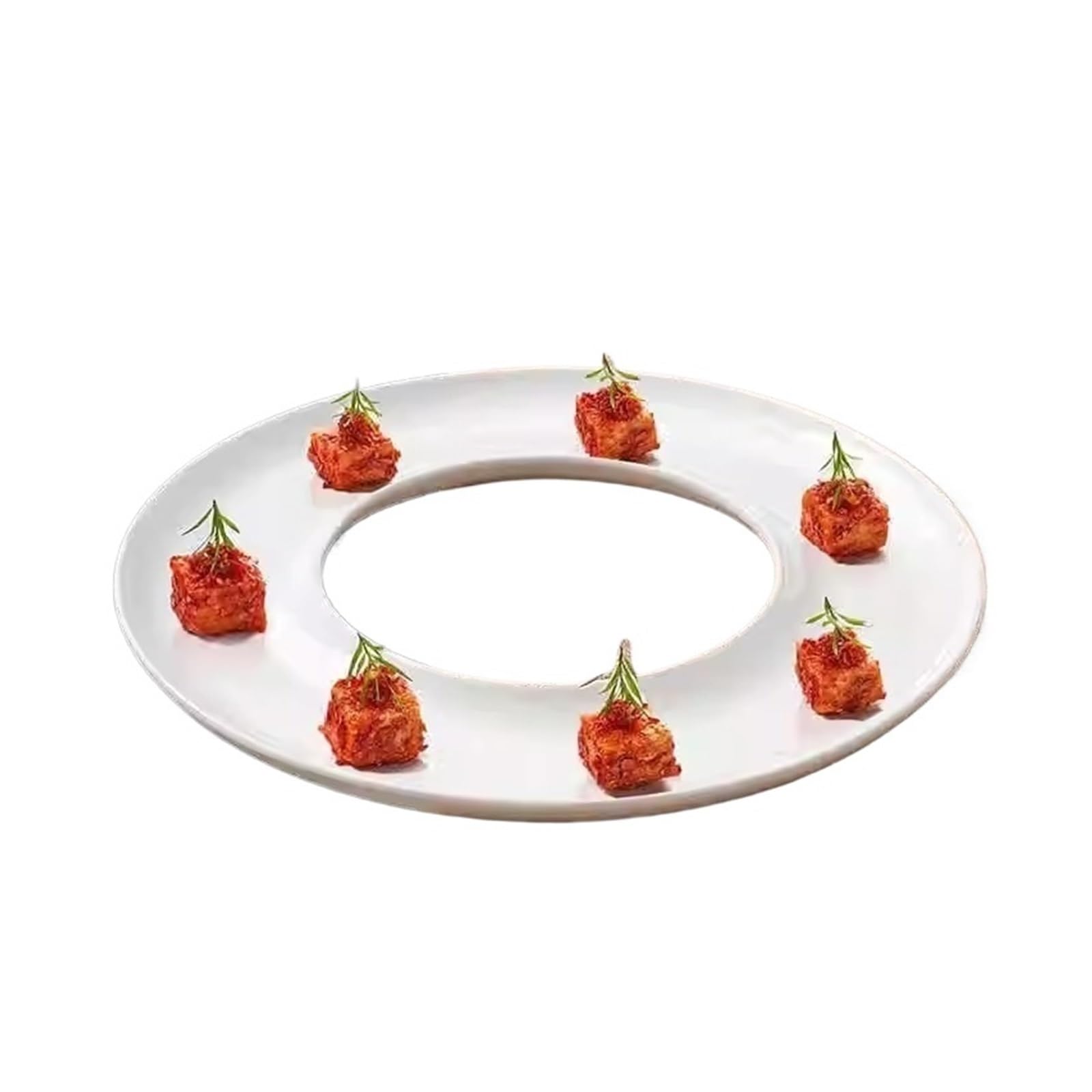 Plato circular for servir, plato for aperitivos y postres de Sushi Sashimi for vajilla de restaurante y hogar(E 12inch)