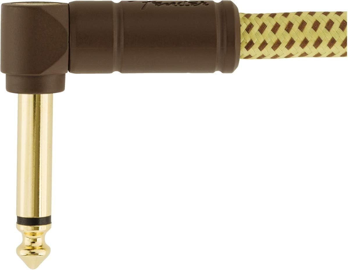 Fender Deluxe Series Instrument Cable, Straight/Angle, Tweed, 15ft : Musical Instruments