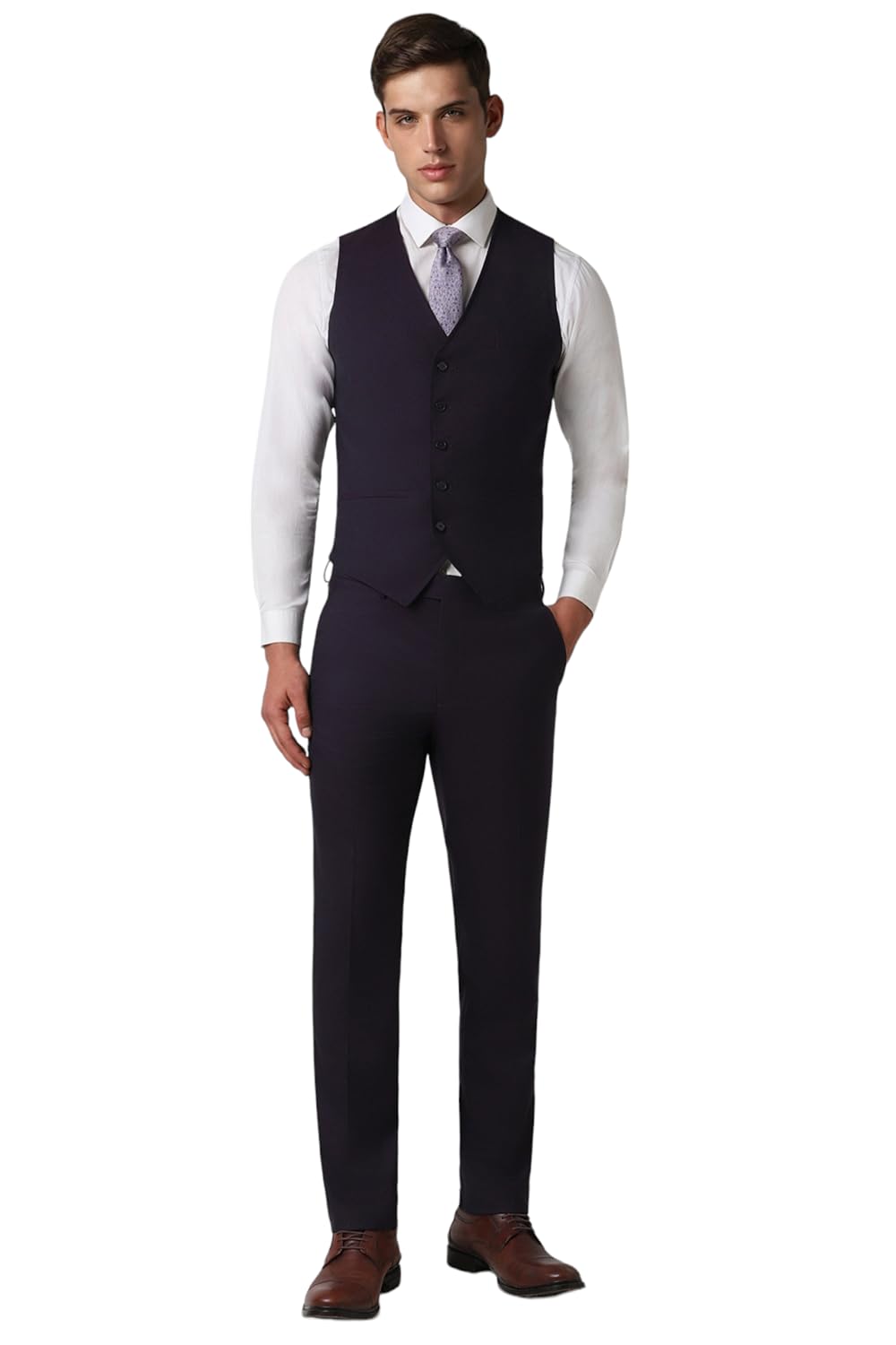 van heusen Men's Polyester Blend Three Piece Suit-Dress Set-picture-14