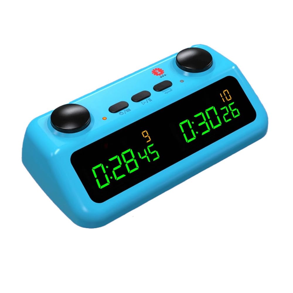 Orologio per Scacchi con Display Ad Alta Definizione e Ampio Schermo a LED con Batteria Al Litio Ricaricabile Incorporata, Timer per Scacchi e Go