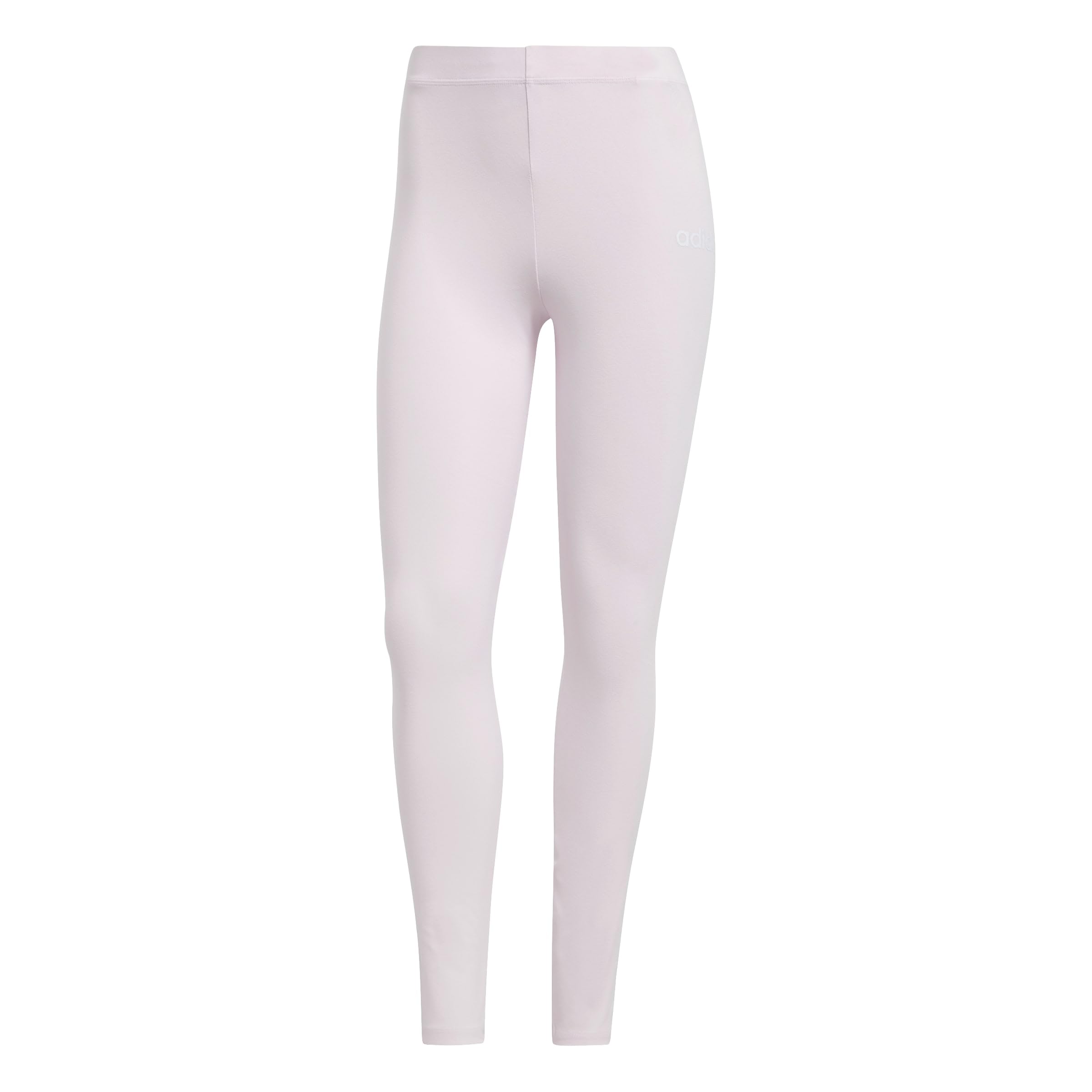 Adidas Femme Essentials Linear Cotton Leggings, Clear Pink/White, L