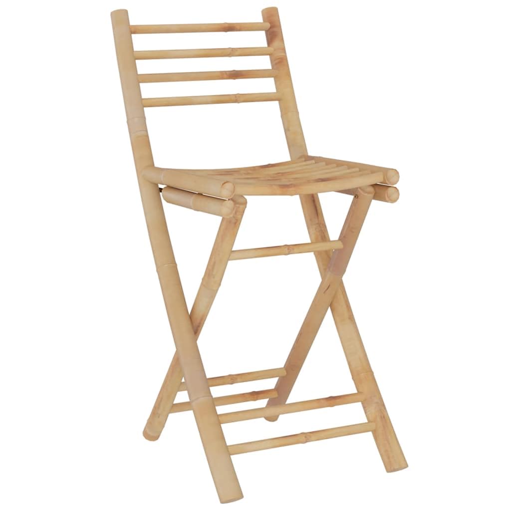 Set da Bar da Giardino 3 Pezzi in Bambù con Tetto e 2 Sedie | Bancone pieghevole tropicale con tetto integrato per giardino e patio, ideale per aperitivi all'aperto con amici.