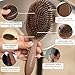 FRAMAR Soft Boar Bristle Hair Brush For Women – Boars Hair Brush For Women, Boar Brush For Fine Hair, Hairbrush For Fine Hair, Soft Bristle Brush For Slick Back, Volume and Shine - Chocolate