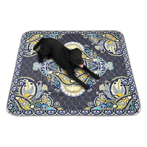 Peepeego Pet Pee Pads for Dogs Washable 54x54 Inch, Reusable Puppy Pads with Fast Absorbent, Waterproof, Non Slip, Premium Whelping Pad for Playpen Cover