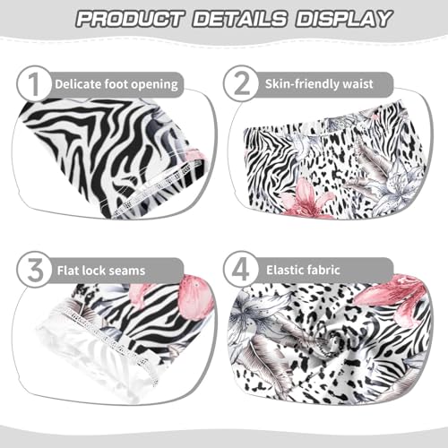 Girls' Leggings Animal Skin Rose Ankle Length Printed Leggings Comfort Pants for Kids 4-10 Years4