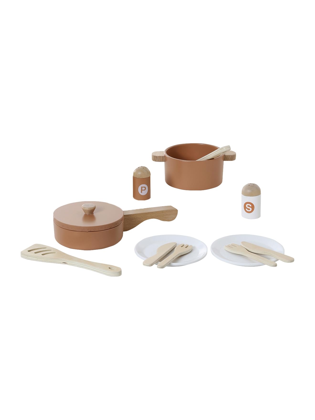 VERTBAUDET Küchenutensilien-Set Karamell aus Holz FSC Caramel TU