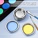 Cabilock 12Pcs Stainless Steel Paint Mixing Palette with Mouth, Small Round Artist Watercolor Tray for Home and Store Use