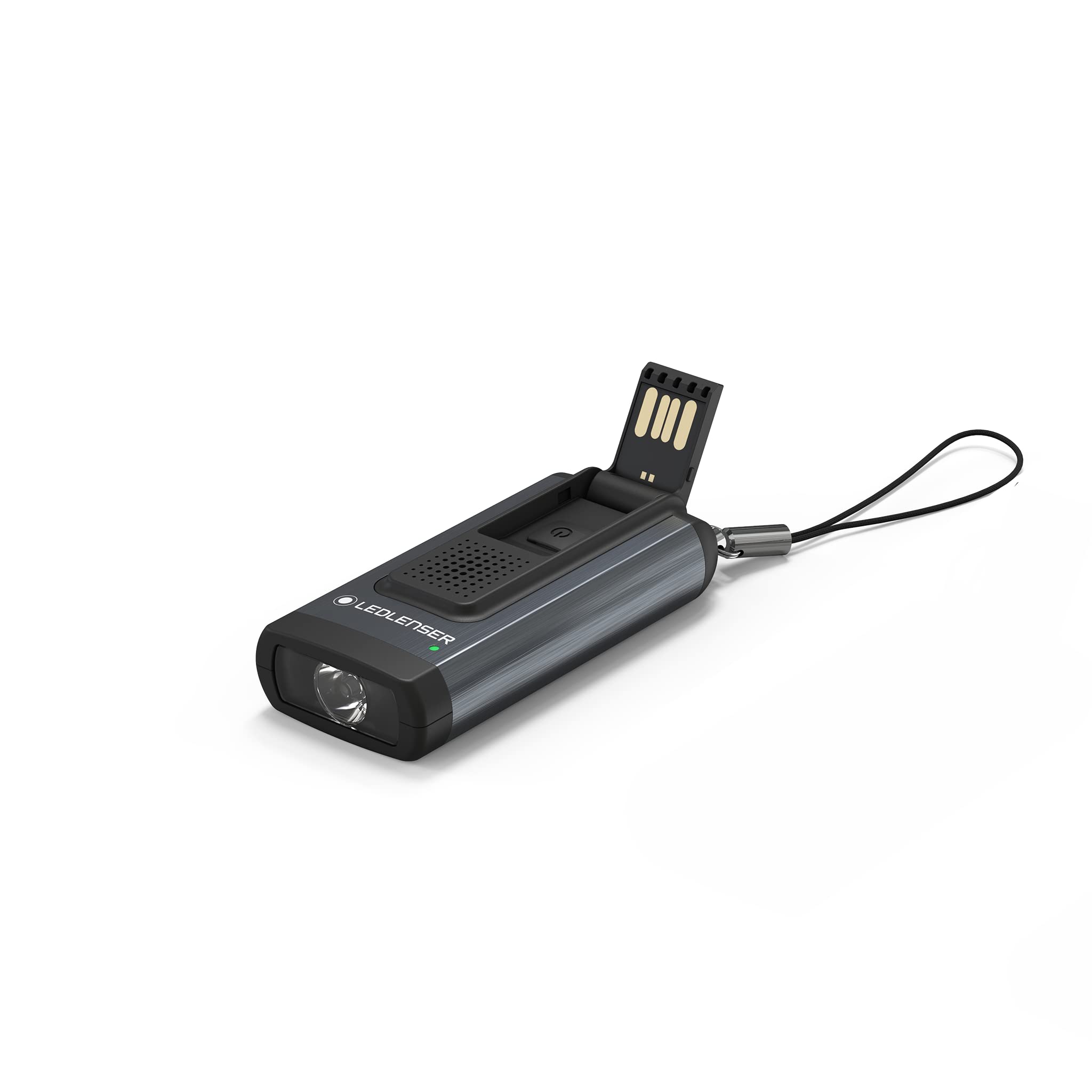 Ledlenser K6R Safety Inc 4GB Flash Drive & Shrill Alarm Key Ring Light, LED Rechargeable, 400lm, Up to 10 Hours Run Time, 32g Lightweight Pocket Torch, Ideal Emergency Light, Easily Clip to Keys, Bag