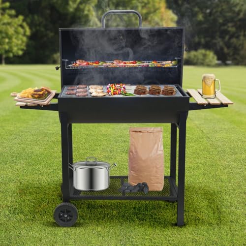 Acnivko�Y �o�[�x�L���[�O���� ���O ��^ �o�[�x�L���[�R���� �Y�ΏĂ� 5�`10�l�p BBQ�O���� �L�����v �o�[�x�L���[�R���� �����Α� 5-20�l�p �A�E�g�h�A�p �Ƒ�/�F�l�W�܂�ɍœK ���΍� �|���ȒP (�u���b�N,125*52*104cm)