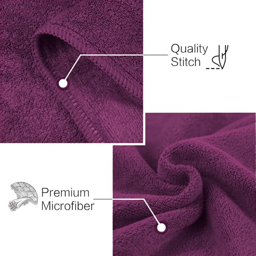 Image of CARZZO Microfiber Car Cleaning Cloth 400GSM - Pack of 2 (60x40cm) Super Absorbent Lint-Free Towels for Car Bike Cleaning