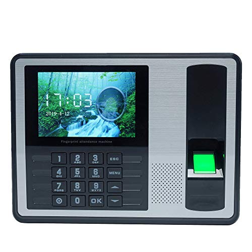 Entweg Presencia, Escape Huella Digital biométrica Contraseña Presencia de la máquina Control de empleados Registrador Pantalla TFT LCD de 4 Pulgadas Reloj DC 5V Tiempo de Asistencia