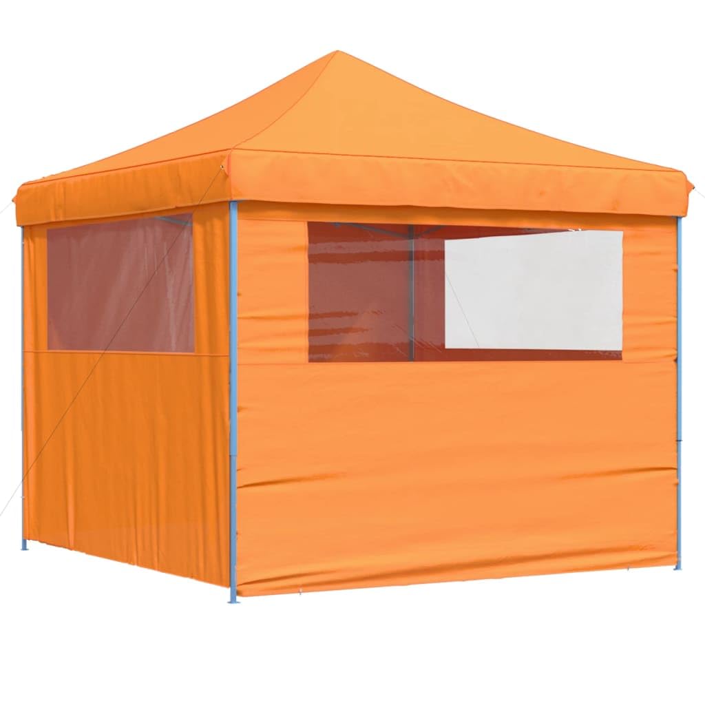 vidaXL Tienda de Fiesta Plegable Pop-Up 4 Paredes Laterales Naranja, Tienda, Tienda de jardín, cenador de Camping, toldo cenador, cenador toldo