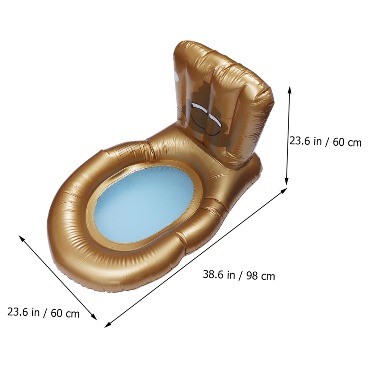 Toyvian Aufblasbarer Kreativer Sommerferien Schwimmring in Toilette Form aus PVC Sicher und Luftgefüllt für Erwachsene Am Strand und Pool