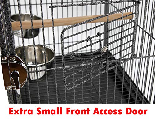 Image of Deluxe Portable Wrought Iron Bird Travel Parrot Vet Carrier Cage Prevent Beaks Out Pet Products for Parrots Conures Cockatiel Amazon African Grey