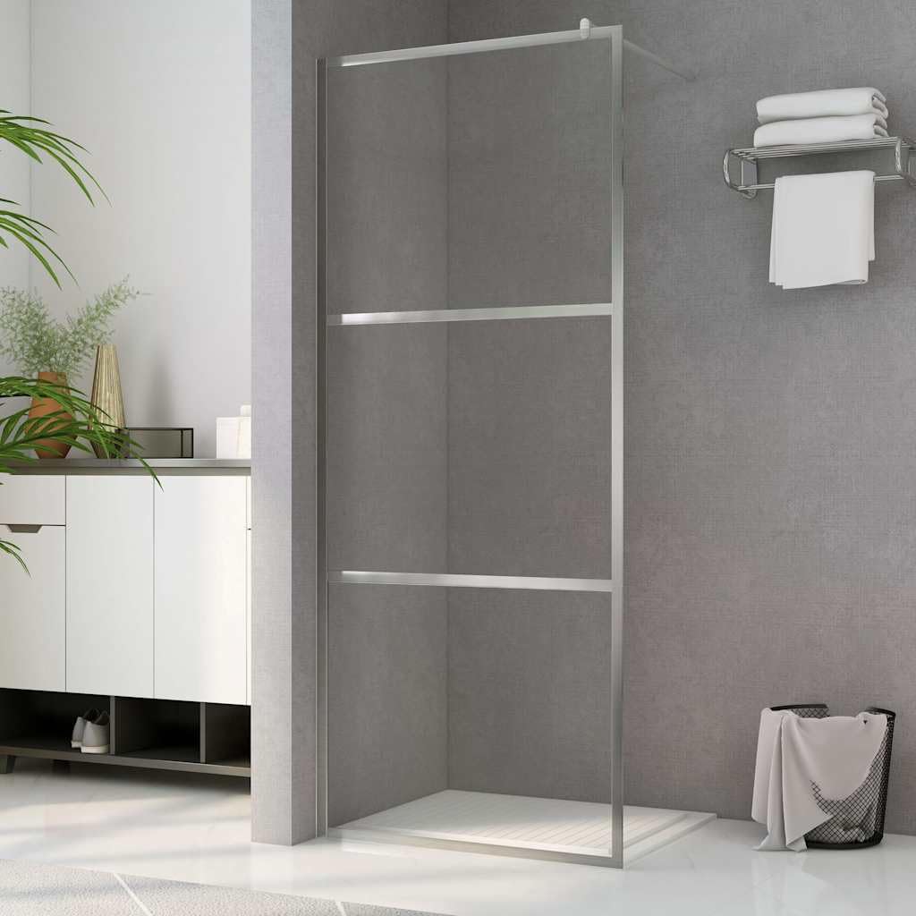 Mampara de ducha de cristal templado 90 x 195 cm