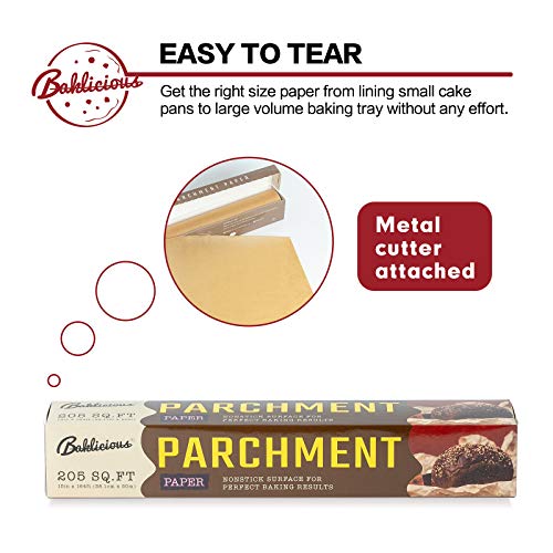 Baklicious 205 SQ FT parchment paper roll for baking 15 in x 164 ft Unbleached Parchment Paper roll, Use for Cooking, Grilling, Steaming - Thumbnail 7