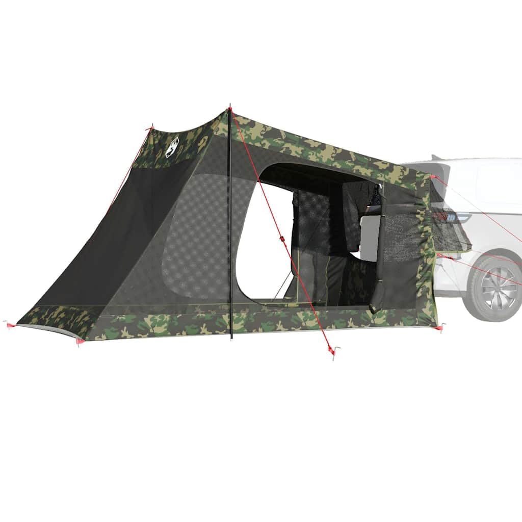 Tienda de Campaña para Coche, Material Poliéster 185T con Revestimiento PU, Impermeable y Resistente al Viento, Tienda Techo Coche, Tienda Campaña Montaje Rapido, Color Camuflaje, 356x206x205 cm