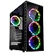KOLINK Observatory Lite Midi Tower PC Case ATX RGB PC Case, Gaming PC Case, Tempered Glass Computer Case, Gaming Tower, PC Cover with Fan, Computer Case Gaming