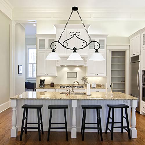Image of Nuvo 60 /382 Three Light Trestle Chandelier, 21x44x1, Textured Flat Black