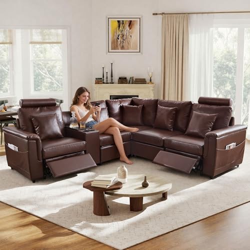 Luxury Leather Sectional Couch Modern