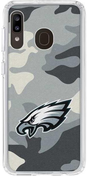 Skinit Clear Phone Case Compatible with Galaxy A20 - Officially Licensed NFL Philadelphia Eagles Camo Design