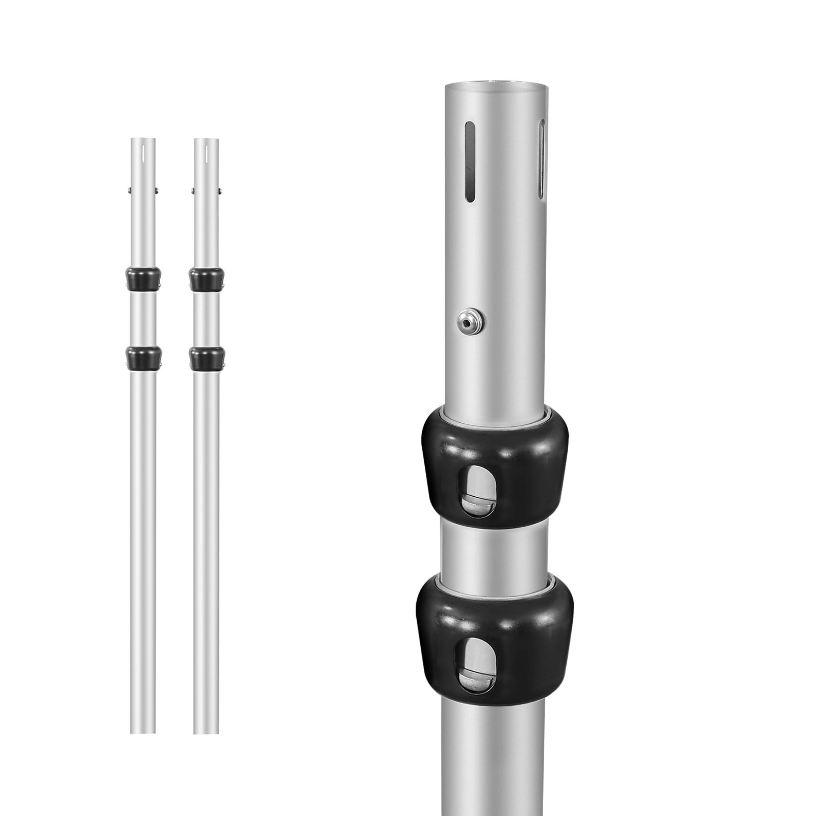 Hecis Pipe and Drape Adjustable Uprights, 8-20ft Upright for Pipe Frame, Backdrop Stand & Curtain Stand & Background Stand -4 Pack