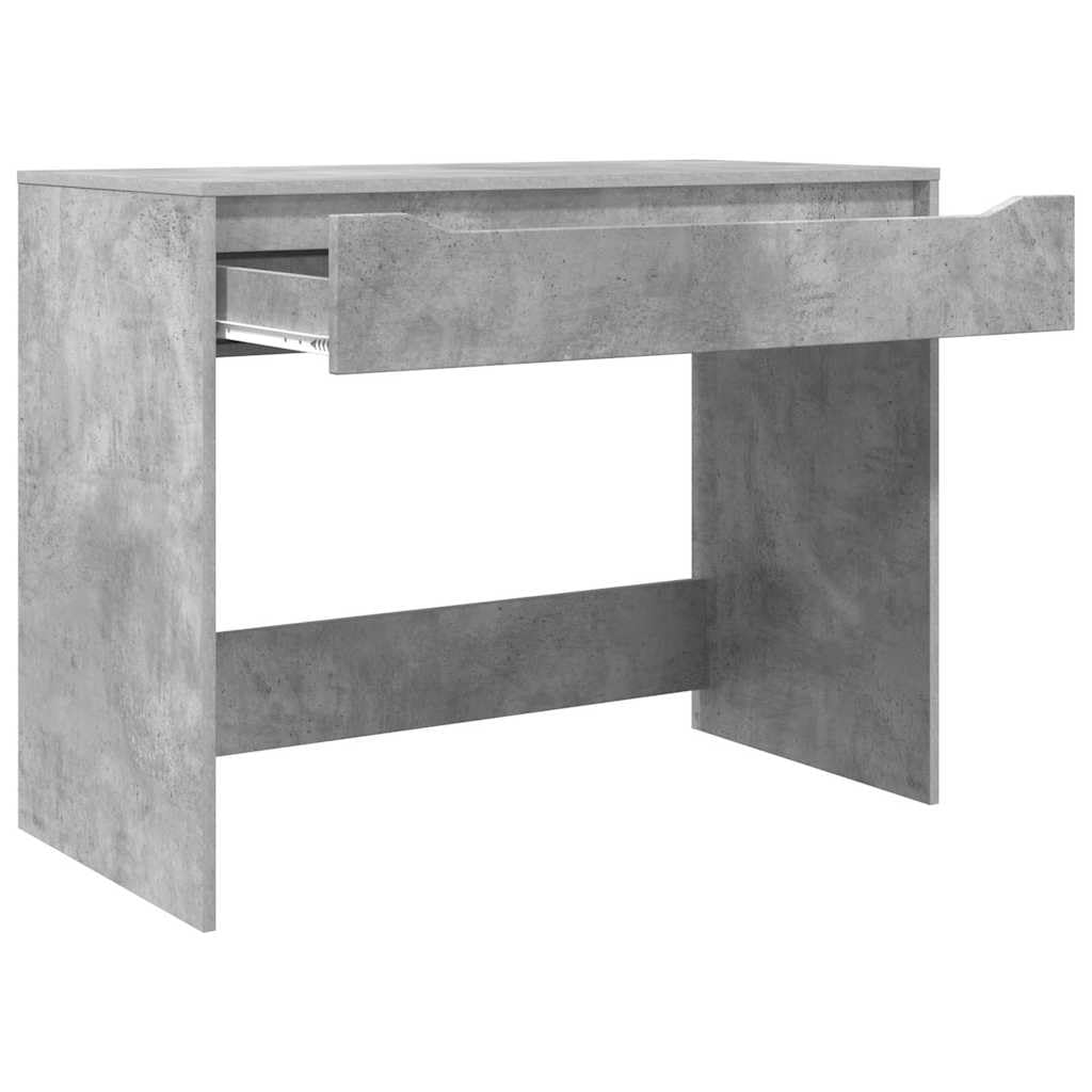 Scrivania in cemento grigio, 100 x 50 x 78 cm, materiale in legno, robusta scrivania per computer per casa, ufficio, design moderno, versatile
