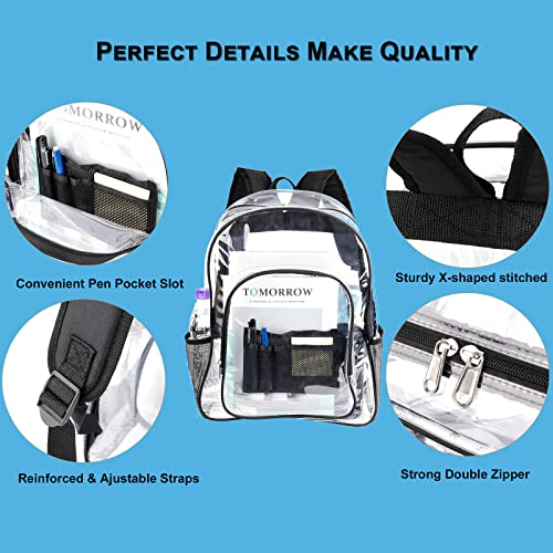 Clear Backpack Heavy Duty See Through Backpack Transparent Plastic Pvc Clear Bookbags For School Work Security,Women Men Unisex #TOP4