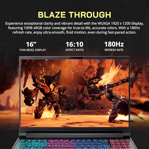 Image of acer Nitro V 16S 16 inch WUXGA 180Hz Gaming Laptop, Intel Core 7 240H, NVIDIA GeForce RTX 5060 8GB GDDR7, 64GB DDR5, 5TB Storage (4TB SSD+1TB Docking Station), Backlit Keyboard, Wi-Fi 6, Win 11, Black