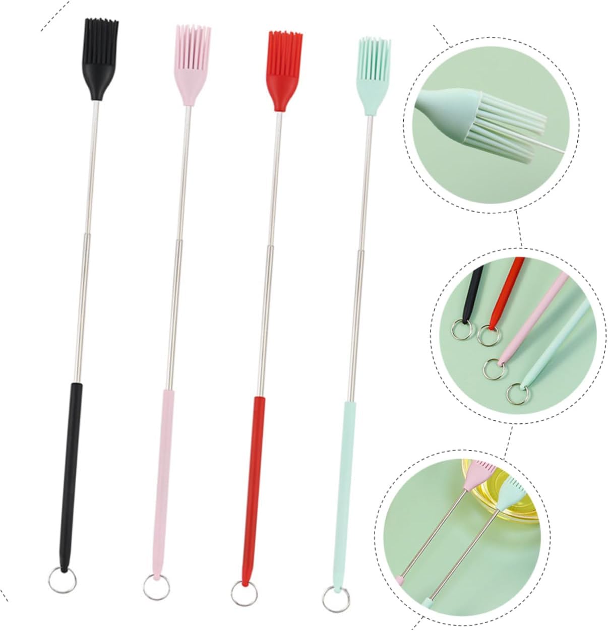 Mikikit 12pcs Silicone Basting Brush Pastry Brushes for Cooking and Grilling Easy to Clean Kitchen Utensils for Bbq Baking and Marinades