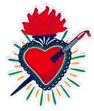 Frida Kahlo Sacred Heart Paint Brush Patch