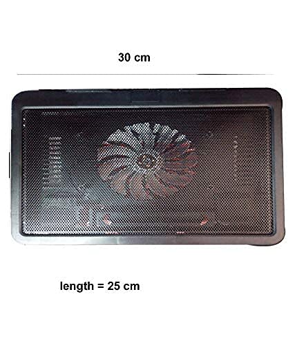 Image of BKN Notebook Cooling Pad Ergonomic Laptop Cooler with 1 Quite Big LED Fans, Laptop Stand, USB Ports, Suitable for Upto 14 /15.6 inch Laptops