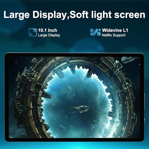 Image of Androind 14 Tablet, 10.1 Inch Tablet, 16GB RAM 128GB ROM 1TB Expand, 8000mAh Battery, 10.1 Inch Octa-Core with 13MP+8MP Camera /Bluetooth /GPS /WiFi /HD Display, Dark Grey.