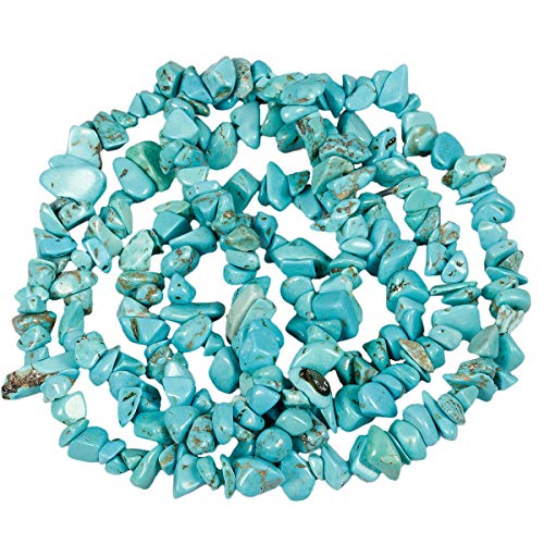 mookaitedecor - Perlas de Piedra Granel, pequeñas, Piedras pulidas irregularmente para Bricolaje, Collar curación y fabricación de Joyas, Dentelle Bleue