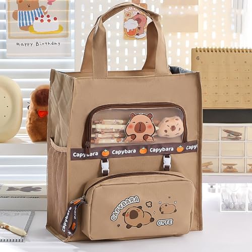 Bolsa de mano de capibara: mochila escolar ideal para el día a día de niñas y niños 7