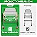 Adjustable Roller Stand for Woodworking, 1000 lbs Capacity Infeed/Outfeed Support, Expandable Conveyor Roller with Locking Swivel Castor Wheels for Warehouse Factory Woodworking Planer