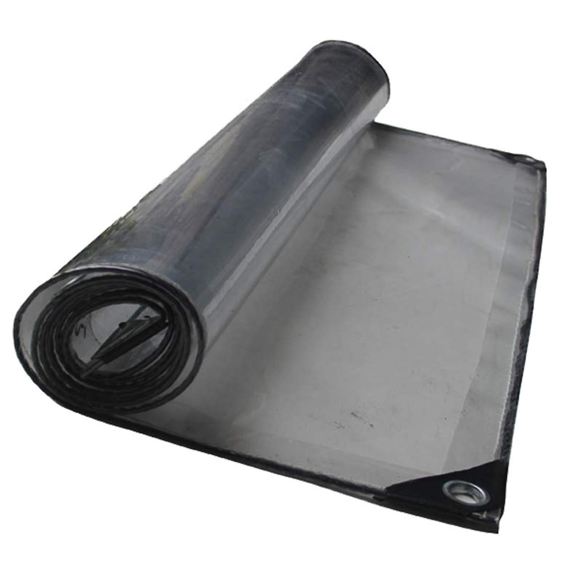 GJZQDKX Heavy-Duty Transparent Tarps 20 Mil - Waterproof Poly Tarp with Grommets Tear Resistant UV Protection for Car Boat Camping Firewood - 2x6m/6x18ft