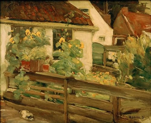 Affiches et gravures jardin avec sonnenblumen de max liebermann impression sur toile 60x90cm