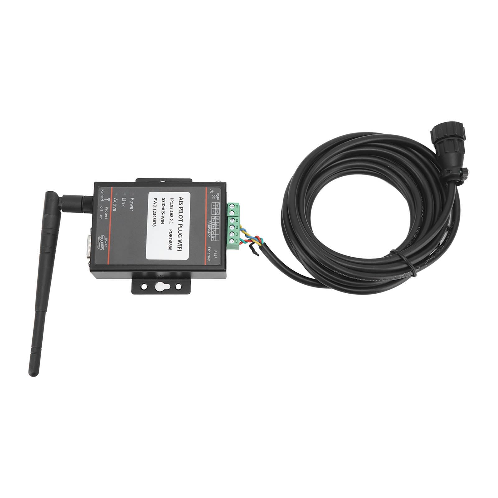 AIS Plug Connector , Aluminum Alloy Housing Stable Connection Heat Dissipation Long Distance Marine AIS Plug Cable for Marine Boat