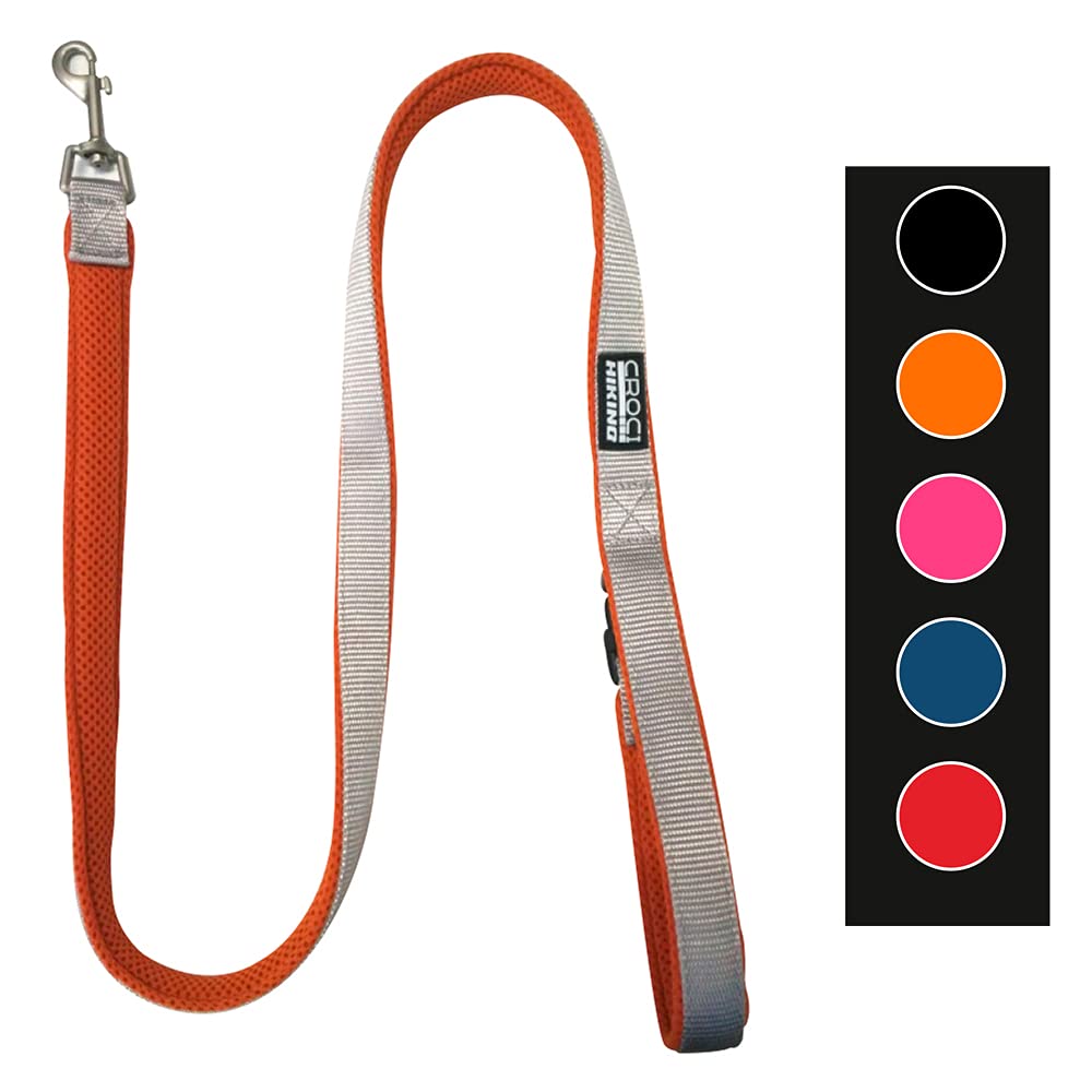 croci Reflective Hiking Leash, 2 x 120 cm, Orange