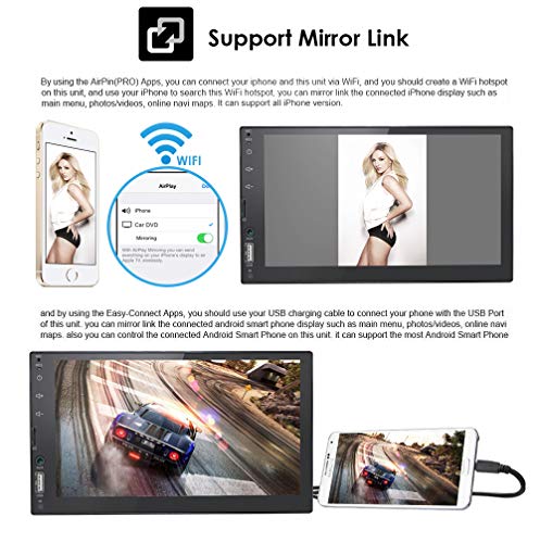 Universele 2 Din 7 inch touchscreen auto autoradio GPS navigatie Android 9.0 OS in Dash multimedia speler WiFi BT… - Image 7