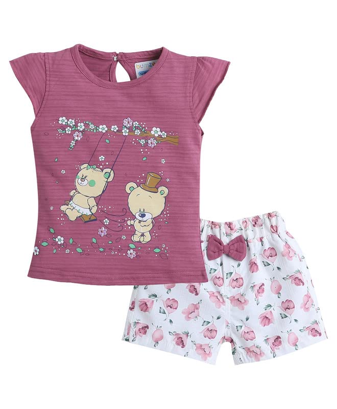 Image of BUMZEE Girl's Cotton Printed Clothing Set